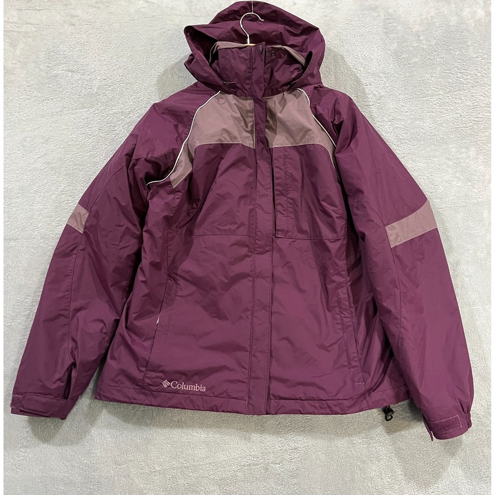 Columbia Jacket Womens‎ Large 3-in-1 Interchange Coat Winter Purple Ski Snow